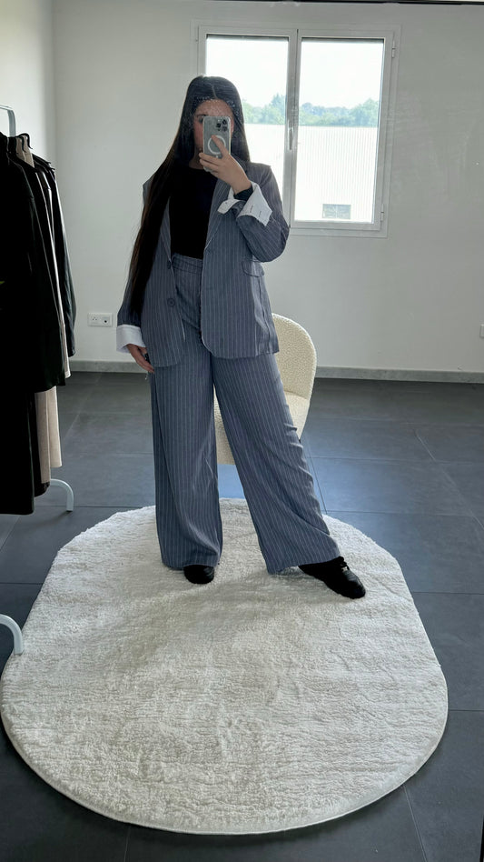 Ensemble tailleur rayé