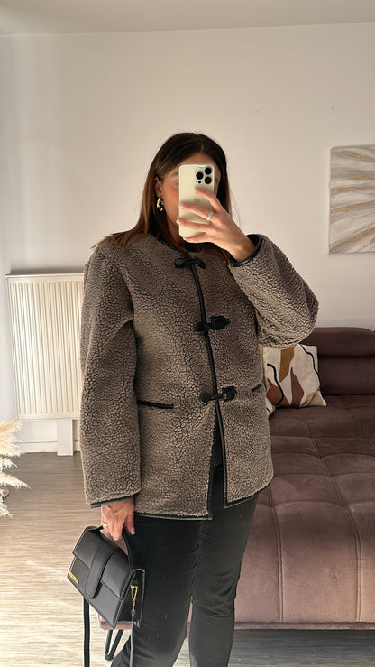 Veste teddy marron