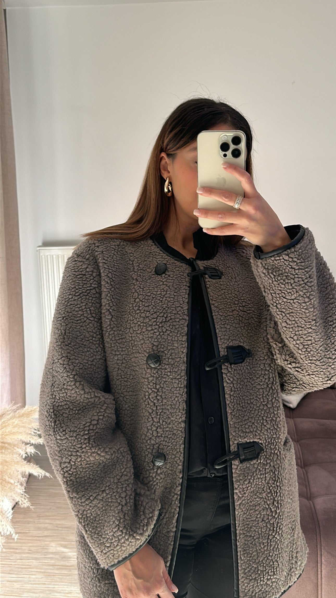 Veste teddy marron