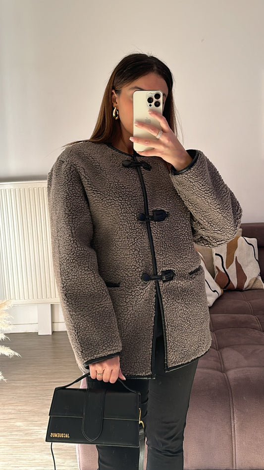 Veste teddy marron